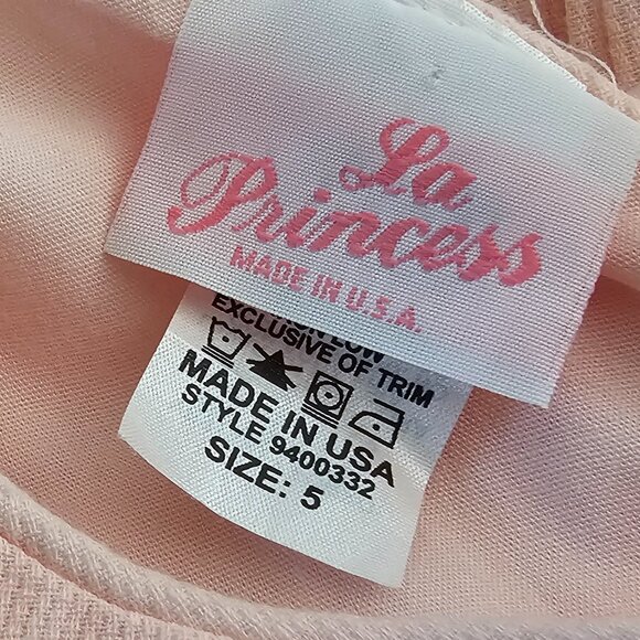 LA PRINCESS VINTAGE 1990'S GIRL PINK SLEEVELESS SUMMER DRESS - SIZE 5 - Picture 6 of 6